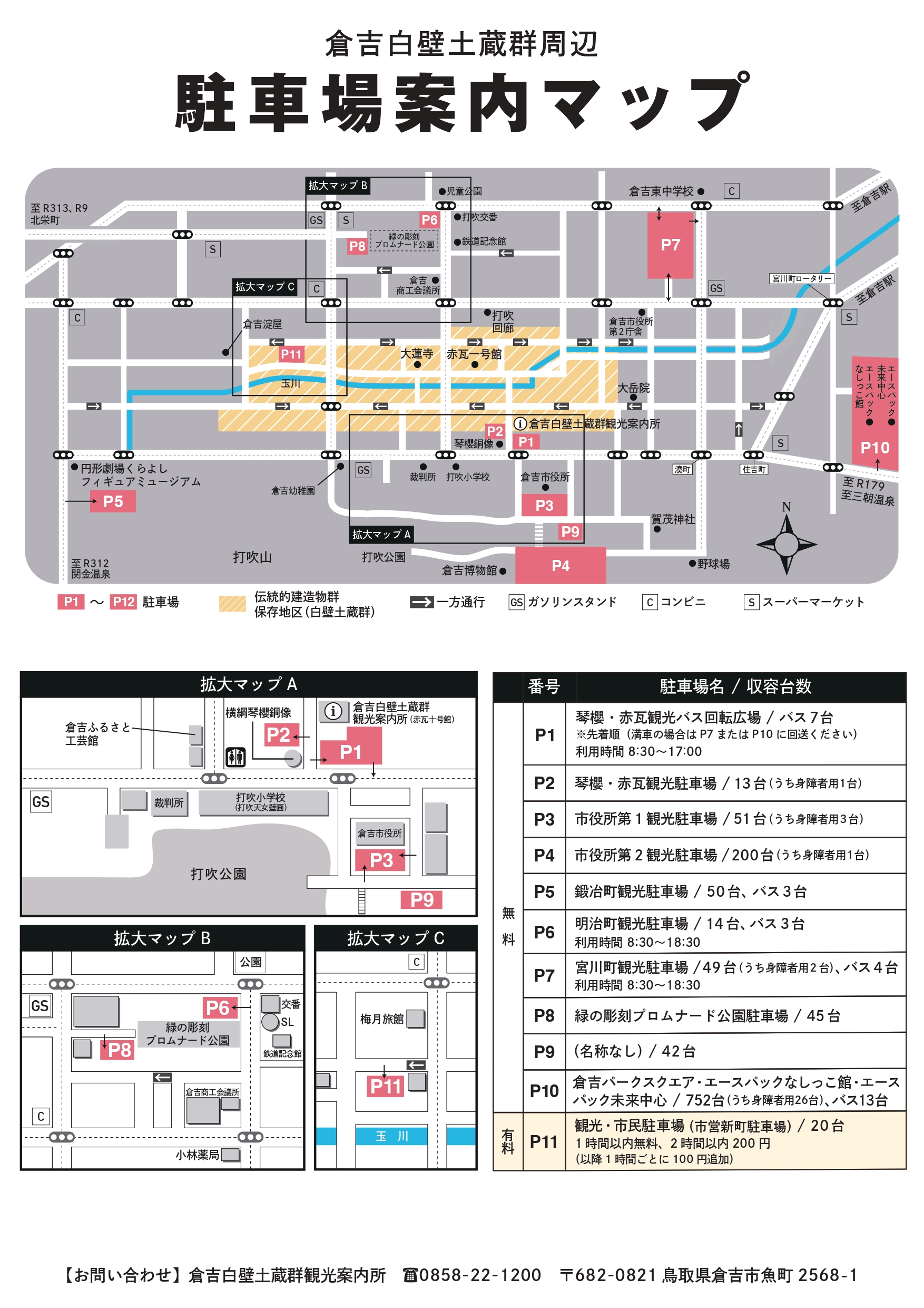 白壁土蔵群周辺駐車場