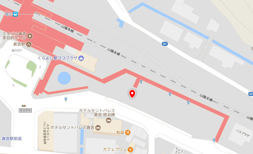 倉吉駅バスターミナルMAP