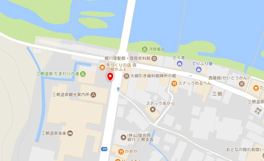 三朝温泉観光商工センター前MAP